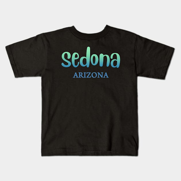 Arizona Sedona map arizona state usa arizona tourism sedona tourism Kids T-Shirt by BoogieCreates